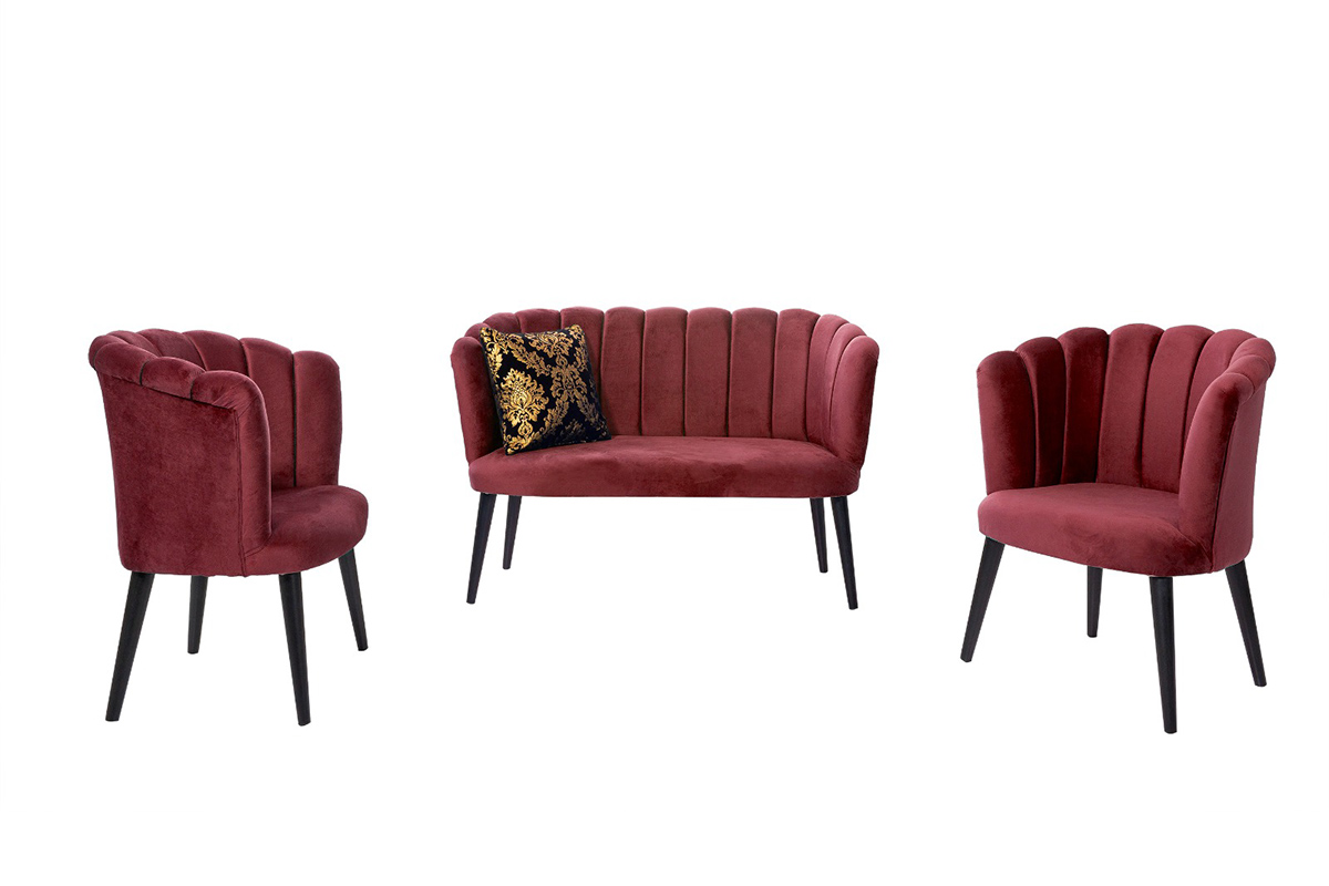 Zambak Torna Çay Seti Kırmızı